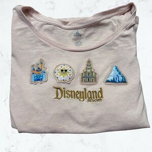 Disneyland Resort Light Pink Tee with Iconic Graphics